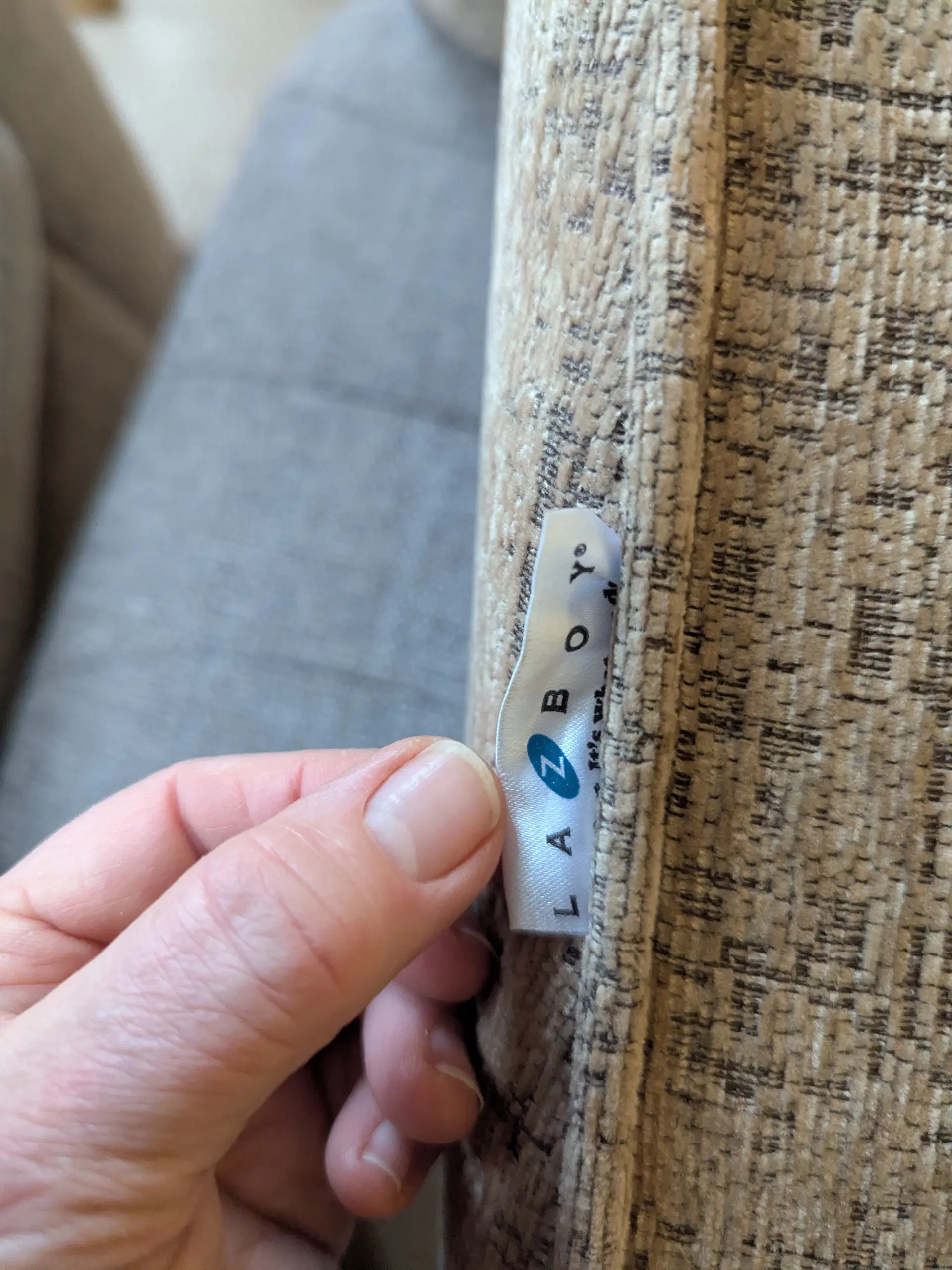 2 seater oatmeal LaZboy sofa