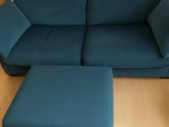 Tallulah green 4 seater sofa with footstool (includes storage)