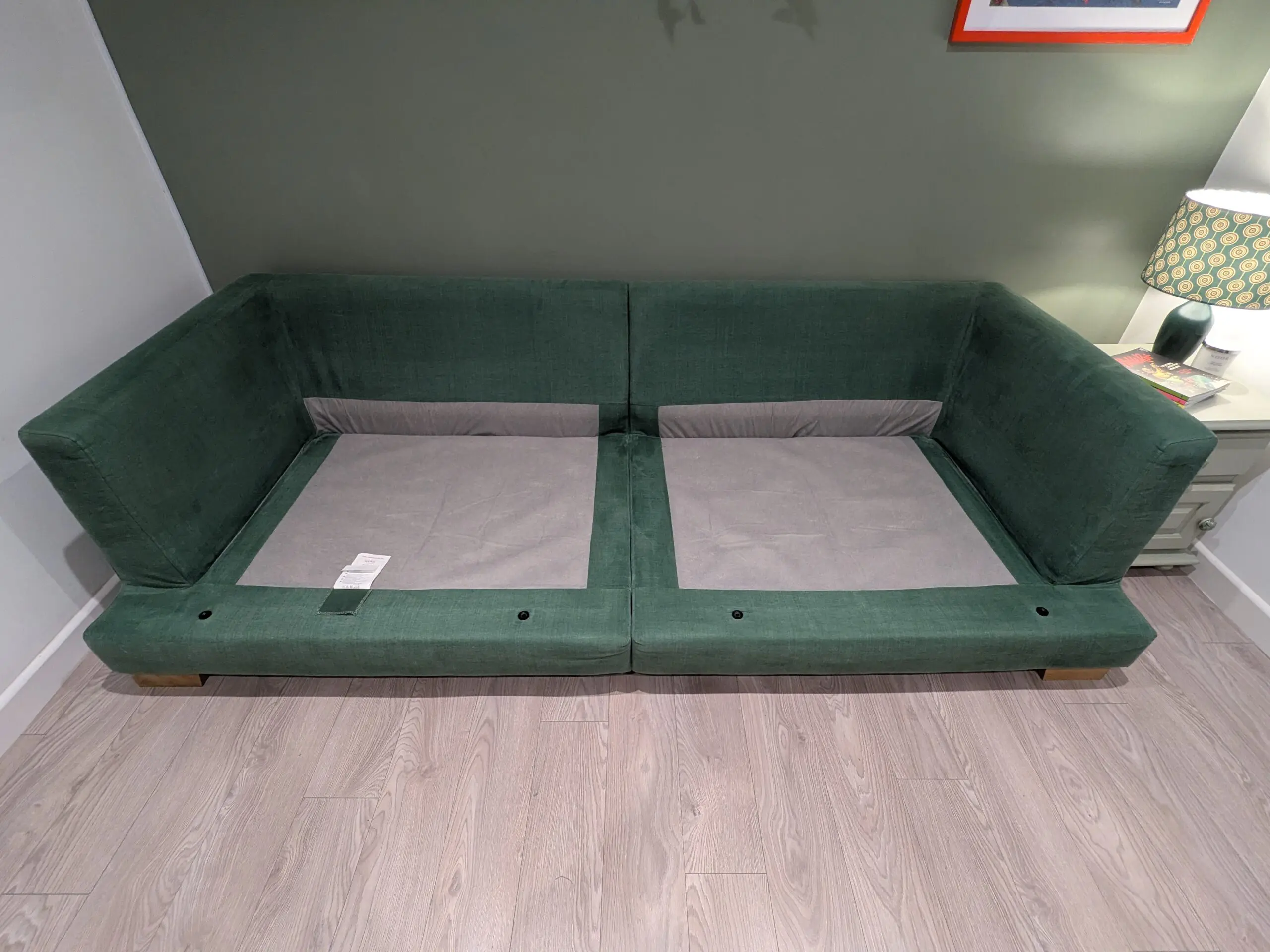 Adventures in Furniture Green Hammet Sofa