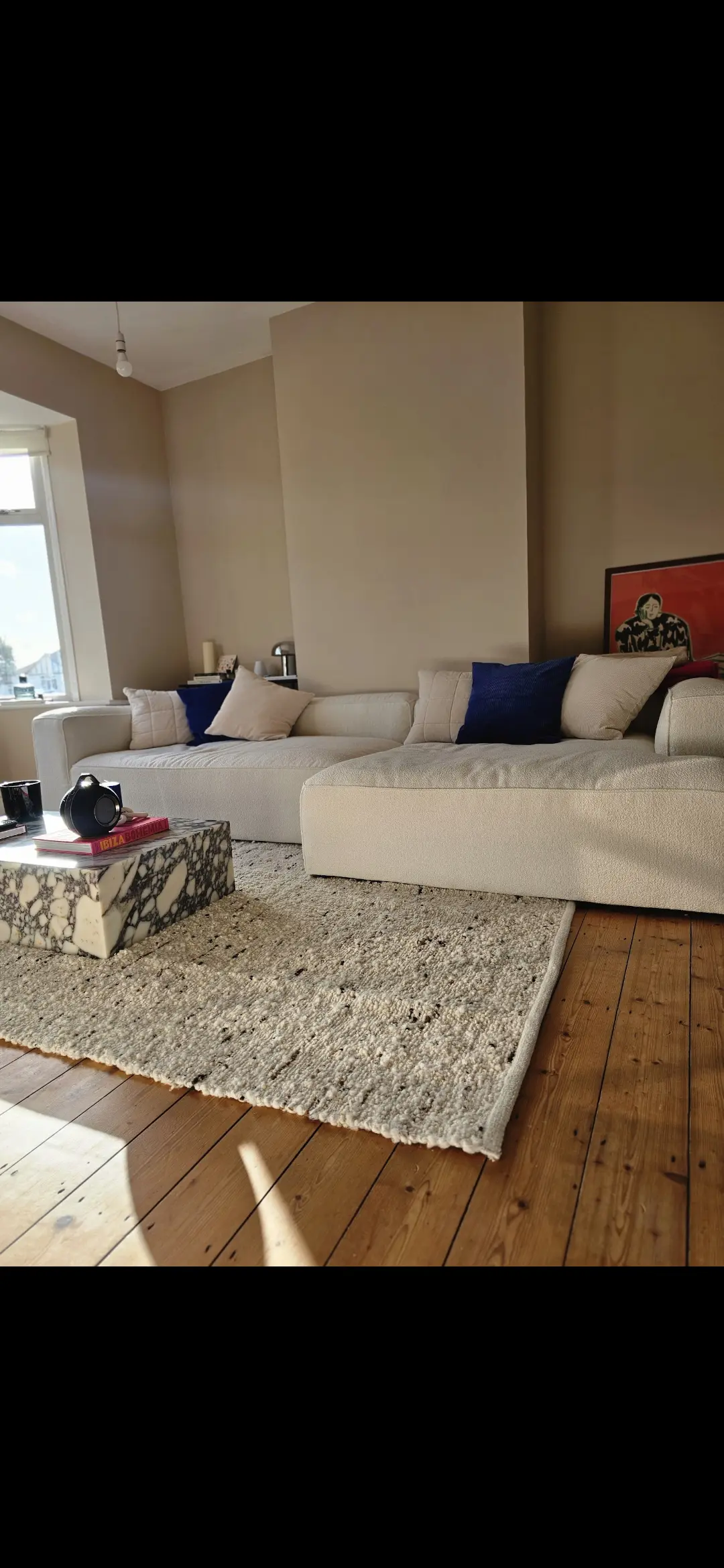 Decotique brand sofa white steam