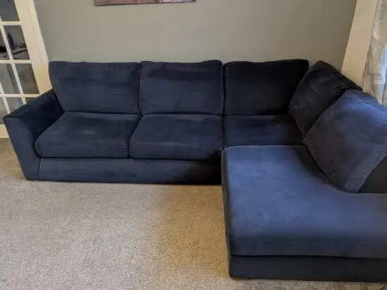 DFS Navy Blue Corner Sofa