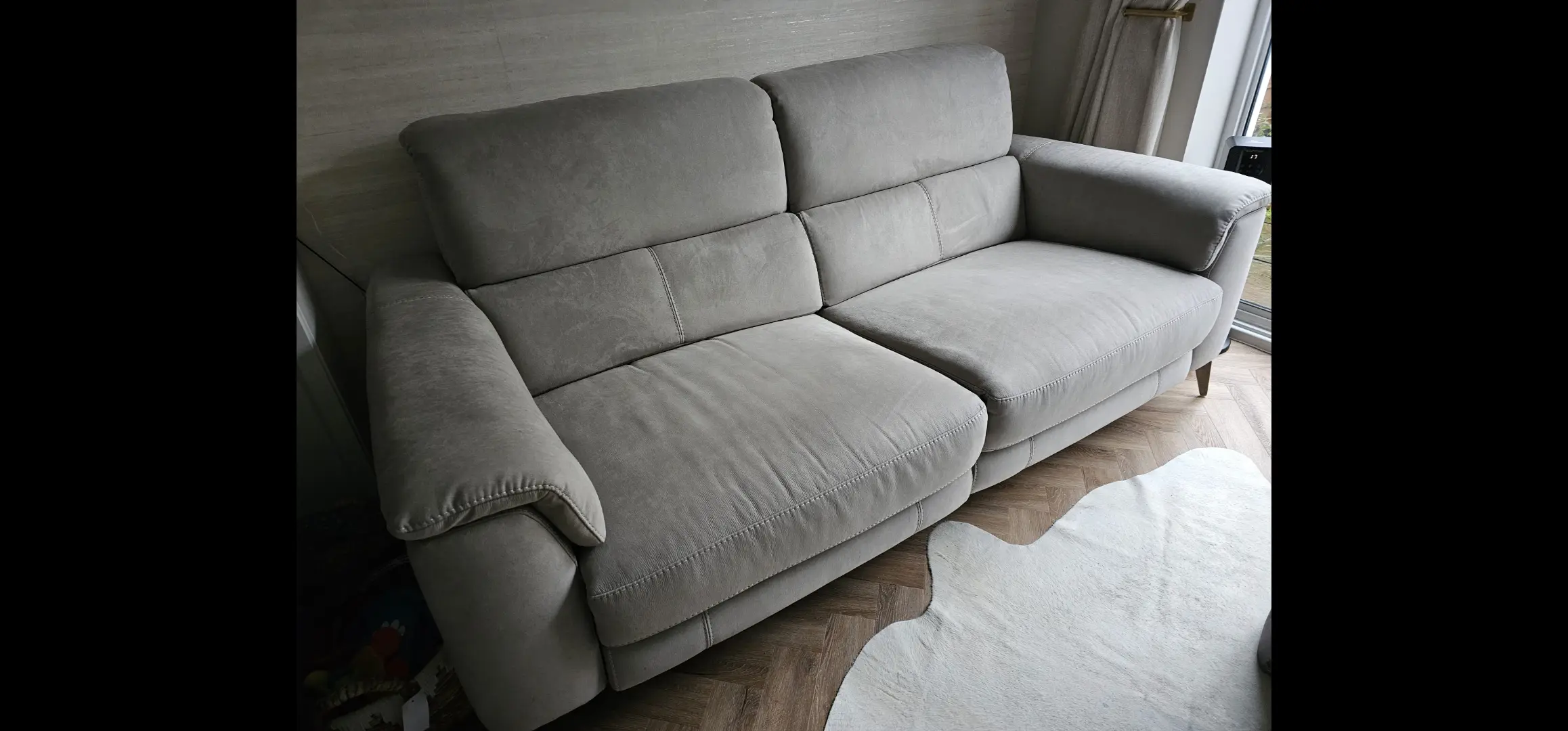 Sofology dual powered recliner 3 seater sofa.