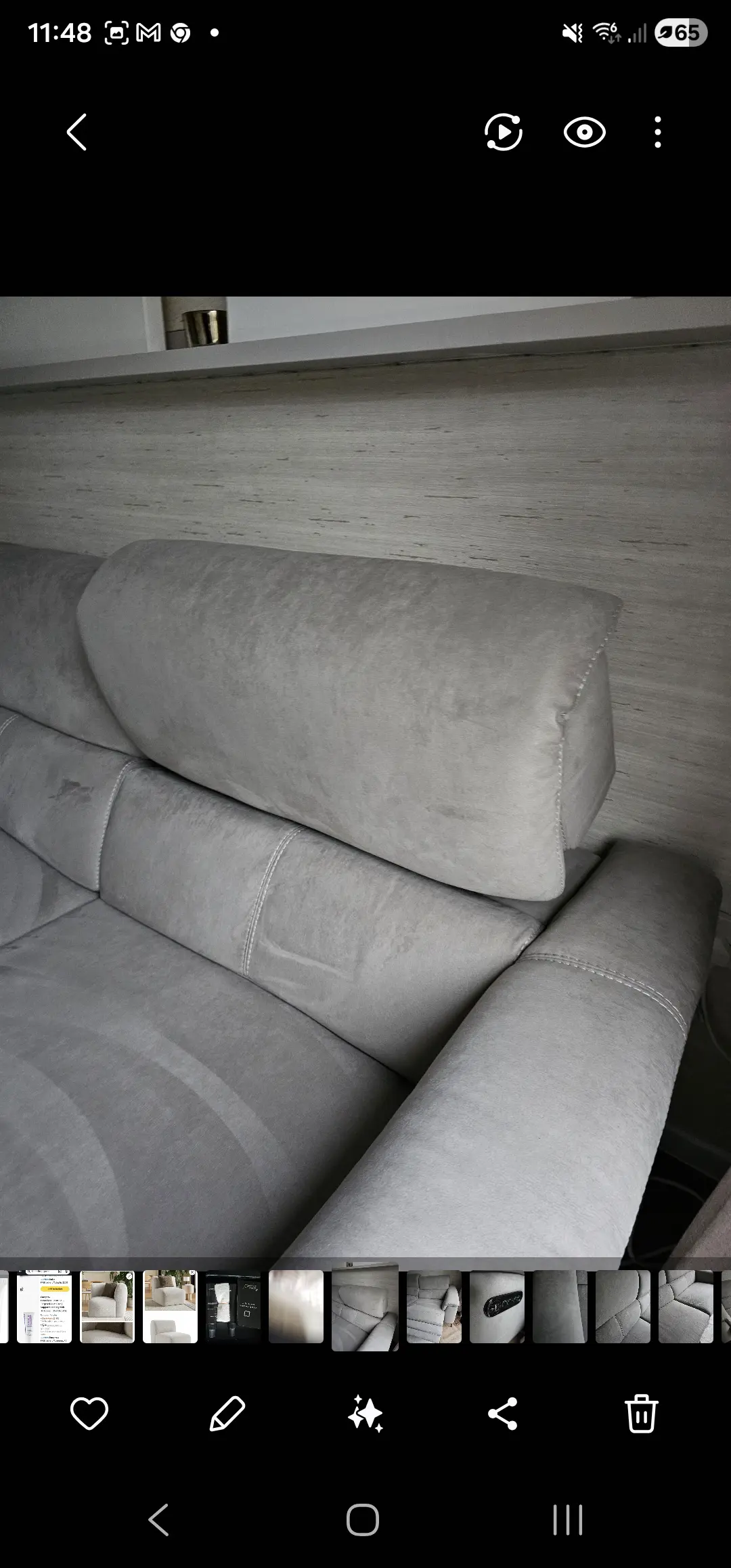 Sofology dual powered recliner 3 seater sofa.