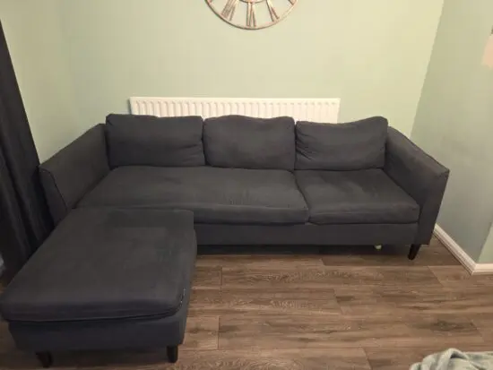 The Range Bronx Grey 3pc Sofa and Foot Stool