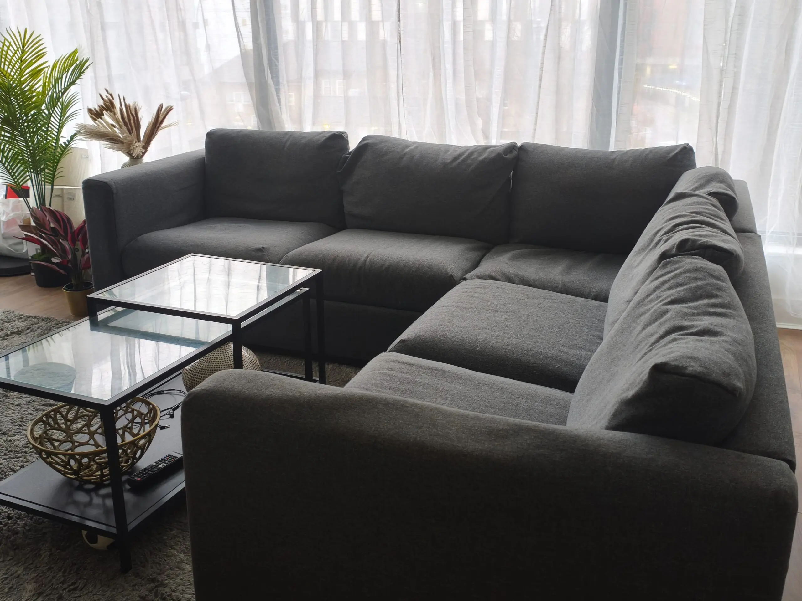 Ikea Vimle 4 seater corner sofa gunnared grey sofa