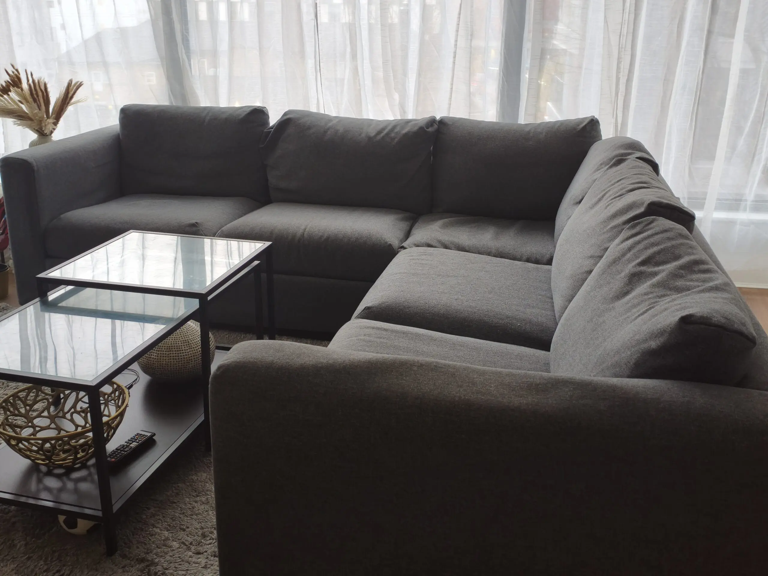 Ikea Vimle 4 seater corner sofa gunnared grey sofa