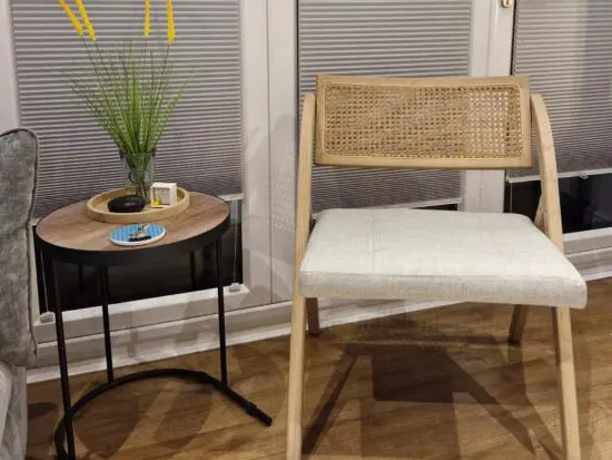 2 x Daals Bordon Natural Cane Rattan Folding Chair