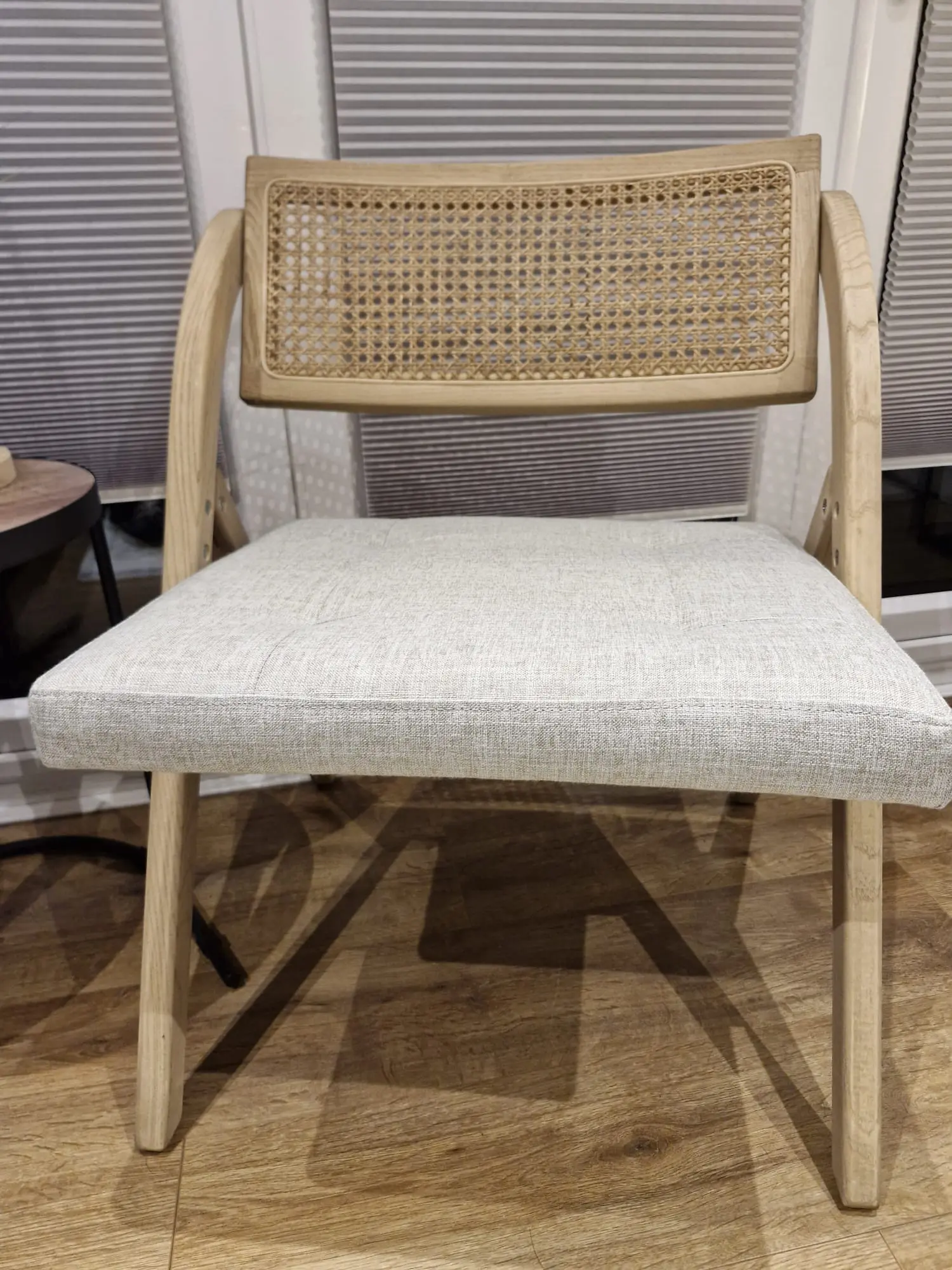 2 x Daals Bordon Natural Cane Rattan Folding Chair