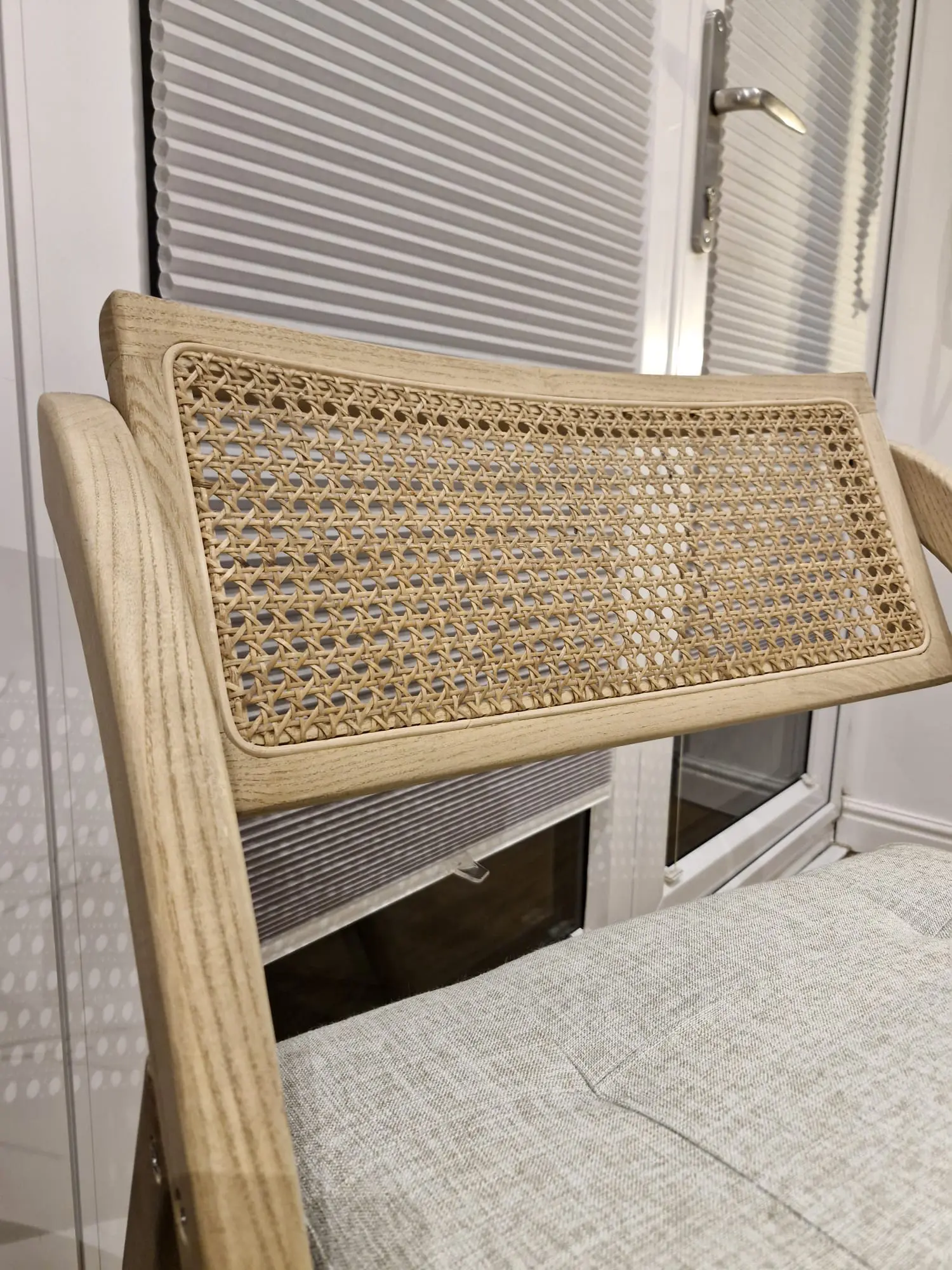 2 x Daals Bordon Natural Cane Rattan Folding Chair