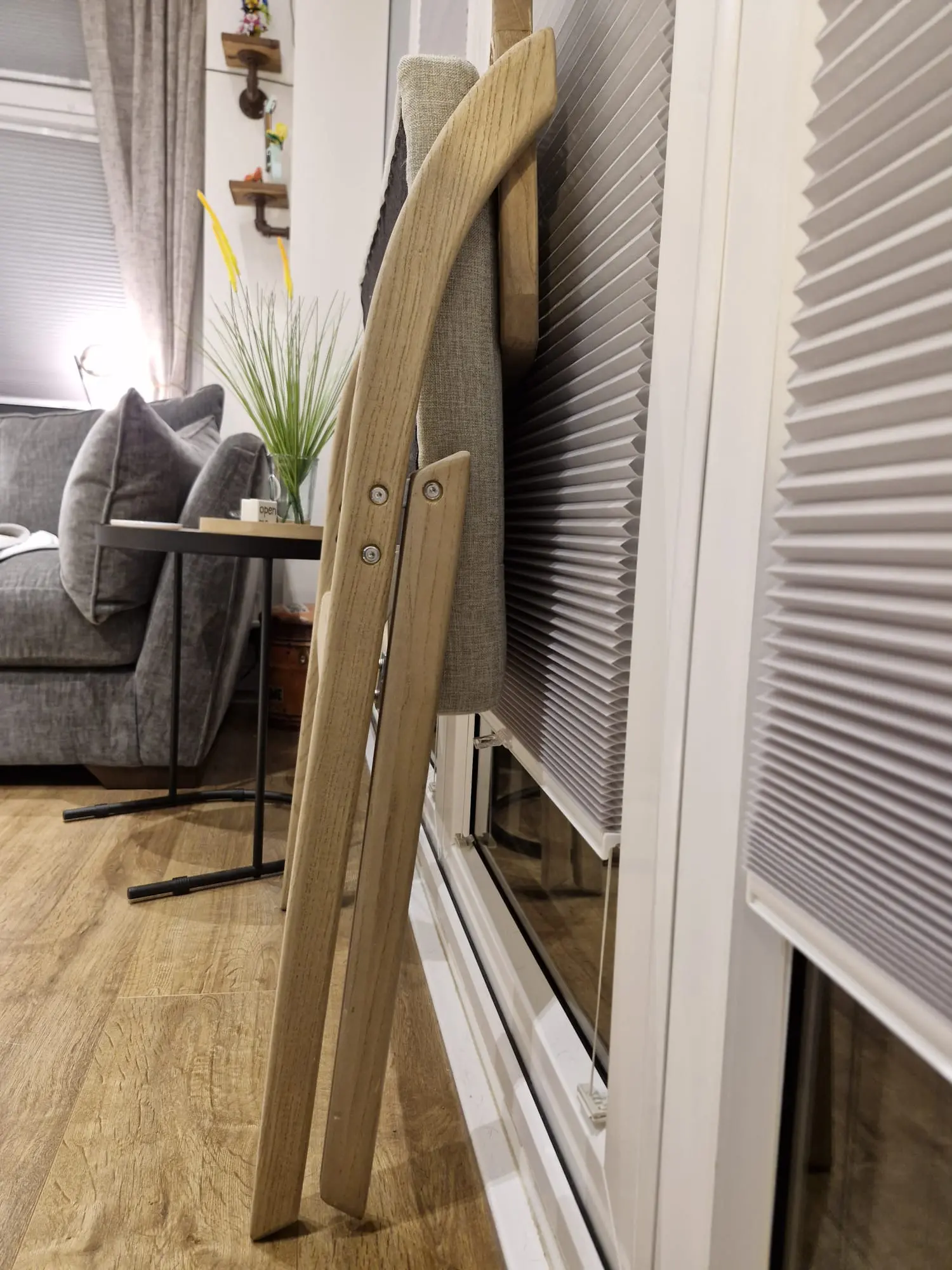 2 x Daals Bordon Natural Cane Rattan Folding Chair