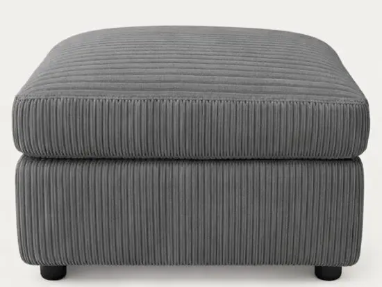 Jumbo cord fabric foot stool