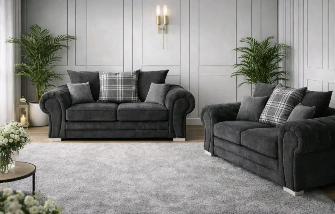 Brand New Veronica 3+2 seater Sofa set Grey