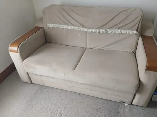 2 SEATER BEIGE SOFABED