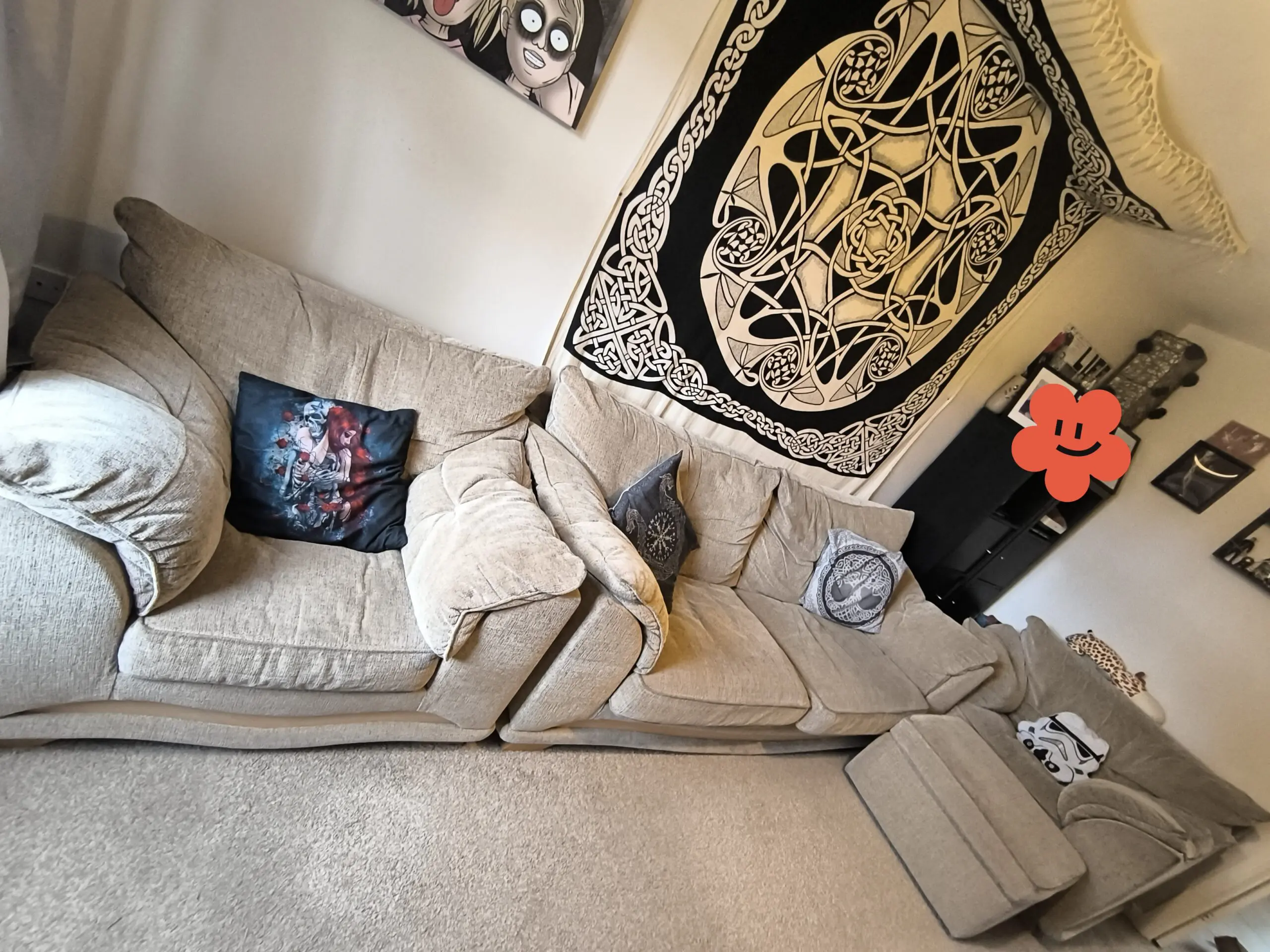 Sofa + Armchairs + Footstool