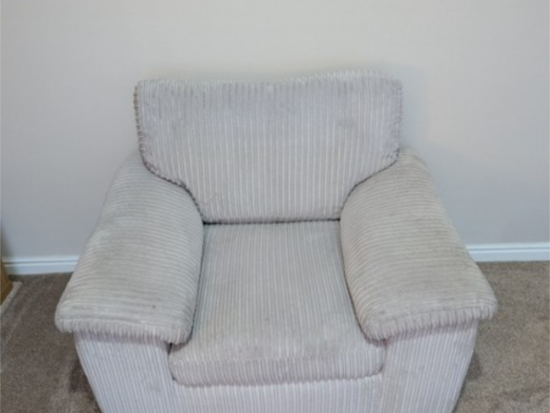 Amalfi Jumbo Cord Grey Armchair