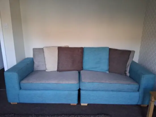 4 seater sofa in fabric originally bought from Enzo in blackburn
