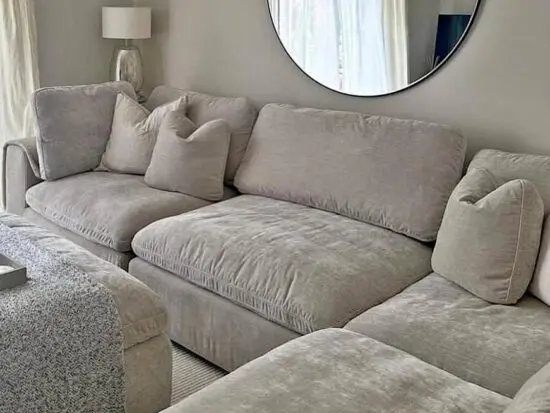 DFS okra corner sofa