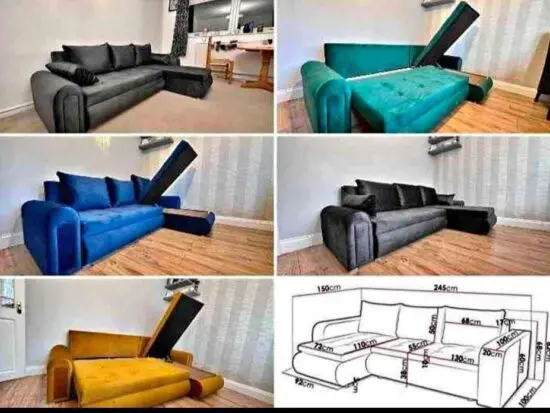 DFS okra corner sofa bed