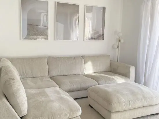 DFS okra corner sofa