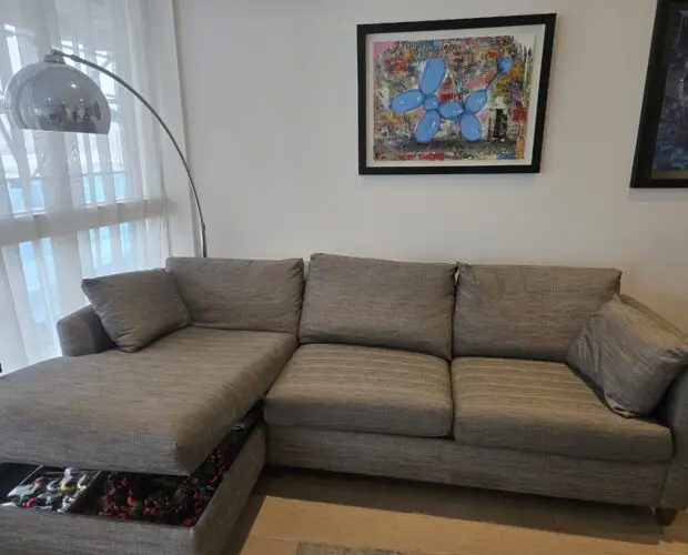 Made Grey 3-seat corner sofa-bed