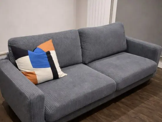 Dark grey corduroy 2 seater George Oliver