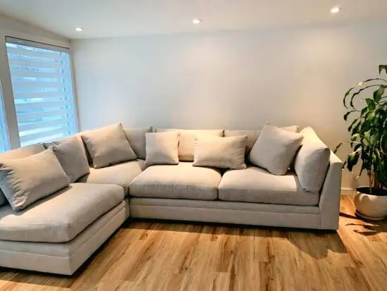 DFS okra corner sofa