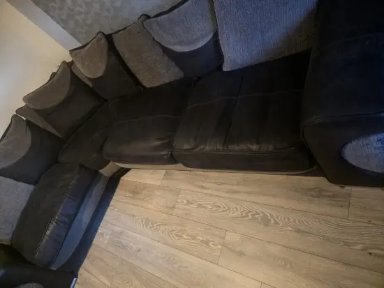 Grey and black Corner sofa