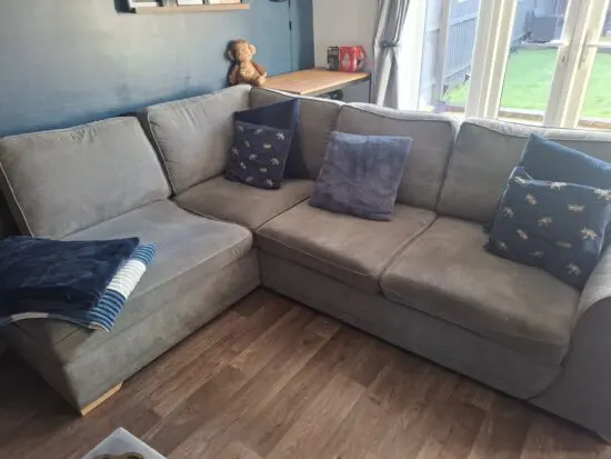 DFS Grey Orka Corner Sofa