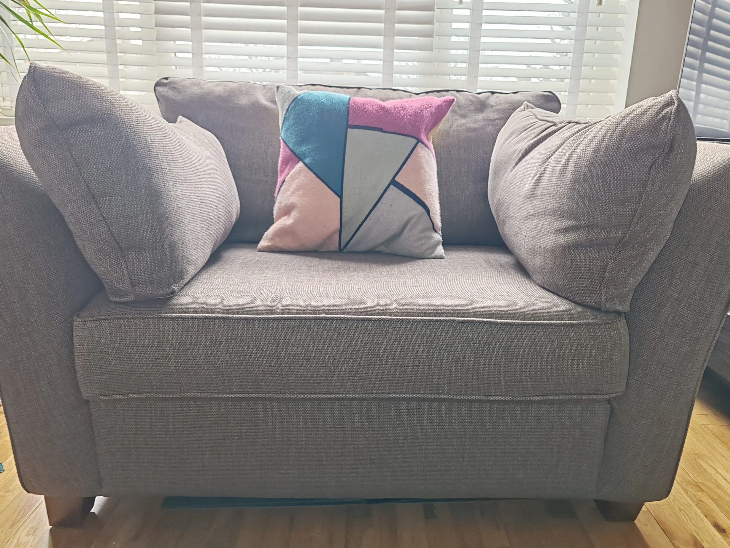 M&S Abbey Love Seat Sofa 2 Seater Grey Fabric