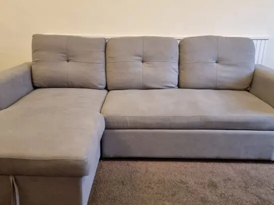 3-Seater Grey Spring Sofa Bed – Debenhams | Very Good Condition