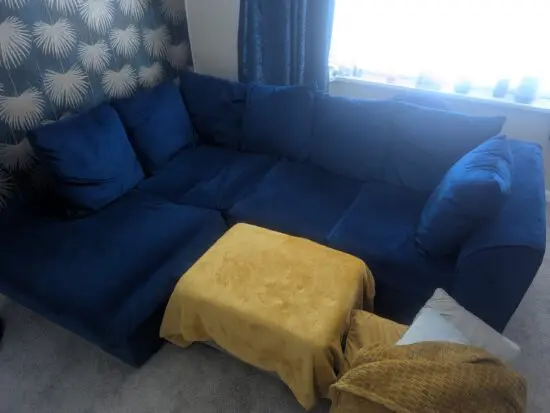 Royal Blue Corner Sofa