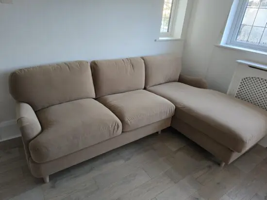 Daals logo Call Us Wishlist What are you looking for? logo What are you looking for? Menu Living Room Dining Bedroom Storage Office Bedding Accessories Garden New New Year's Sale Account Basket Wishlist You are in: UK Flag United Kingdom / GBP US Flag United States / USD logo What are you looking for? Living Room Dining Bedroom Storage Office Bedding Accessories Garden New New Year's Sale Account Basket Wishlist You are in: UK Flag US Flag Home Sofas Four Seater Sofas Daphnis Camel Velvet Sofa, Grande Chaise Sofa Right Hand Facing