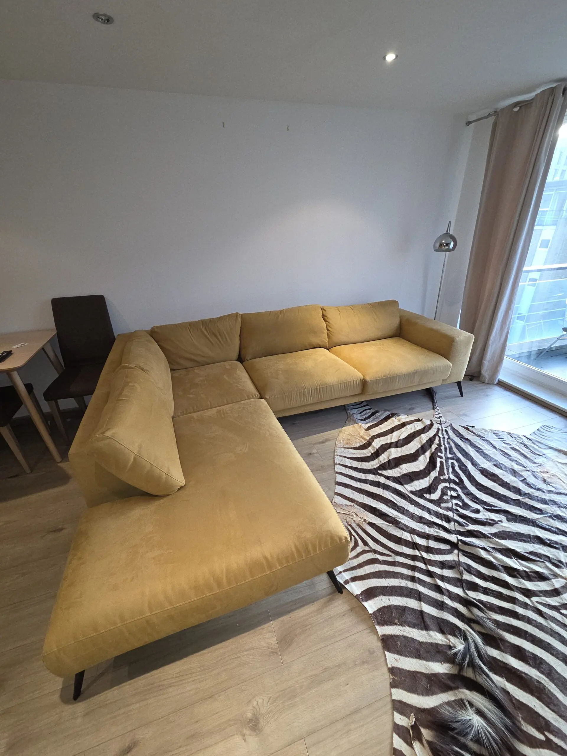 Sociology left facing arm end mustard corner sofa