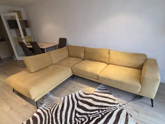 Sociology left facing arm end mustard corner sofa