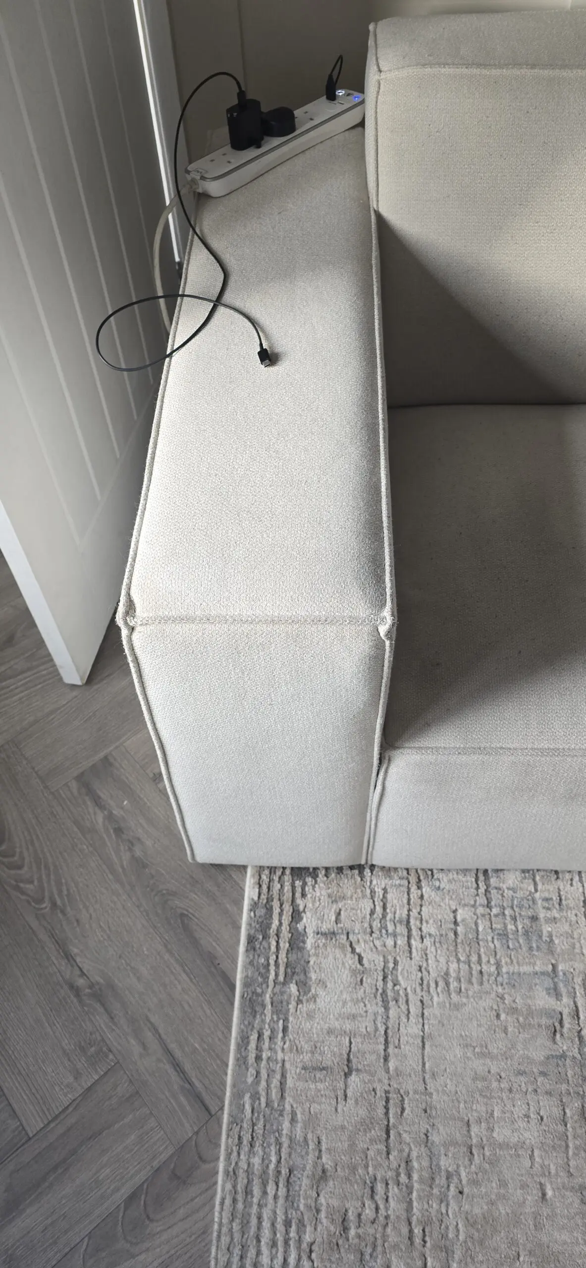 Sofa Club 3 seater and footstool in Almost Oyster