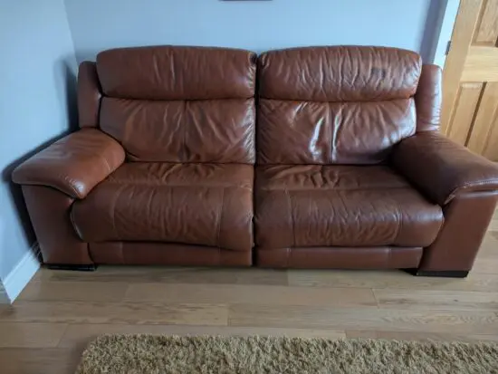 3 seater and 2 seater leather sofas