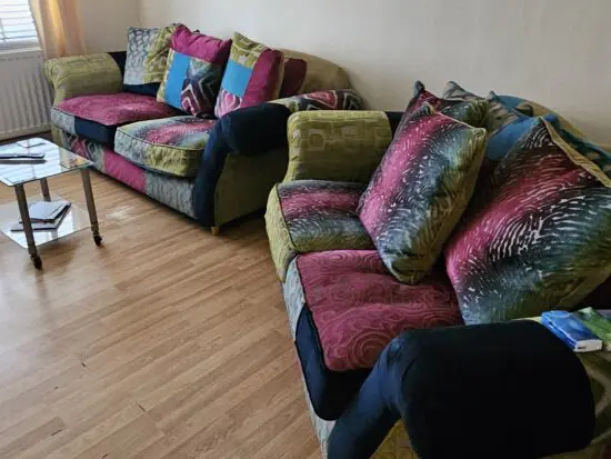 Two large 2 seater sofas