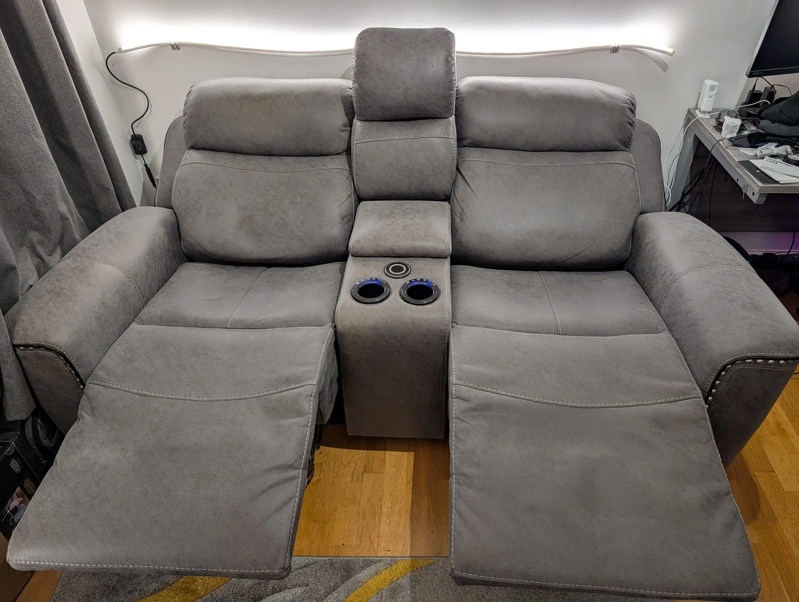 Tech Sofa Grey 2 Seater Electric Sofa