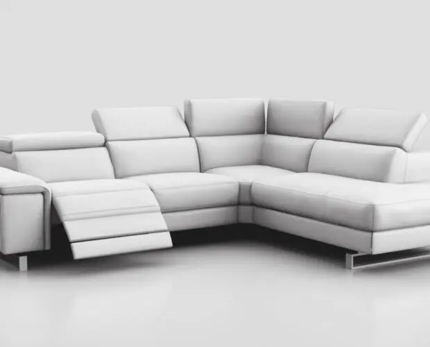 SCS Leather corner recliner sofa