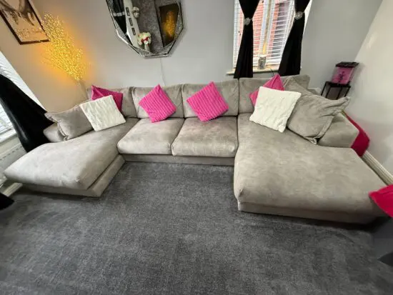 Dfs rest sofa and footstool