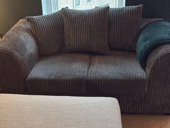 Debenhams 3 seater and 2 seater grey dogs