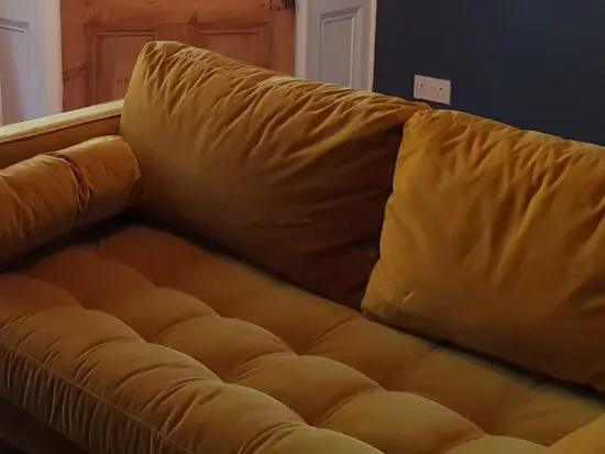 Made Gold yellow scott sofa 3 seater