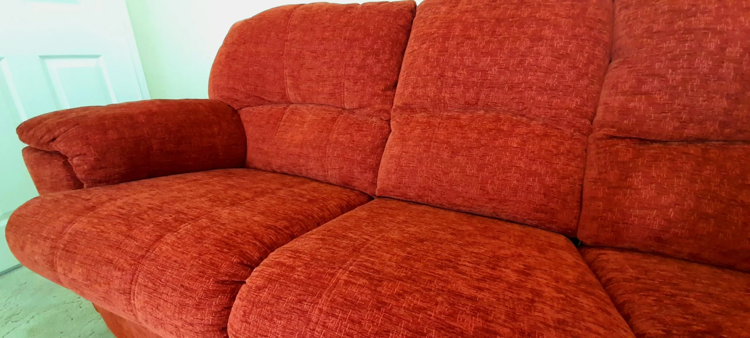 Quality 3 Seater Sofa and Matching Chairs in Terracotta