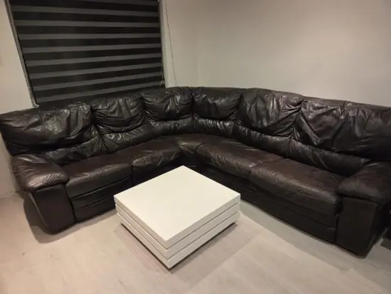 Brown sofa bed
