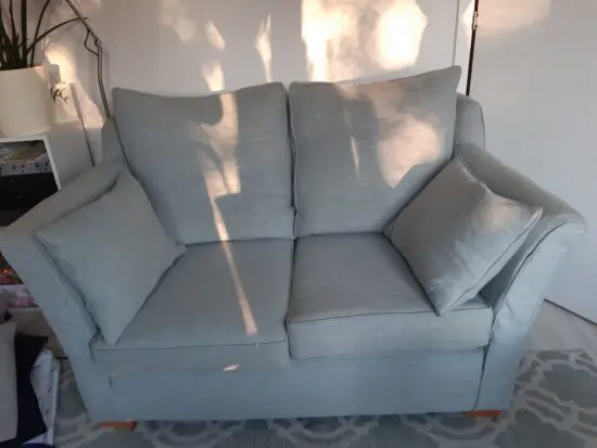 2 seater duck egg blue green multiform small sofa