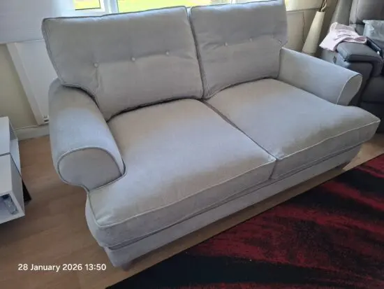 Lounge Comapny Briony silver grey 2.5 seater sofa