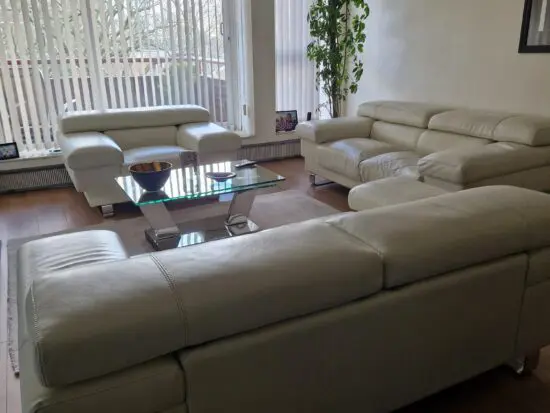 Denelli Italia Leather Sofa Set (2 Sofas + Armchair)