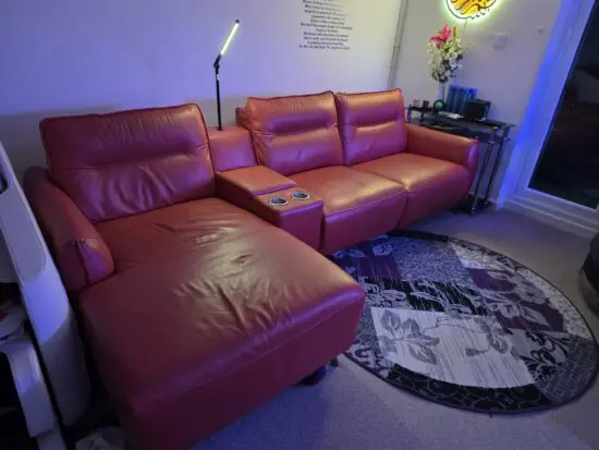 DFS Power Reclining Chais Sofa Living Coral