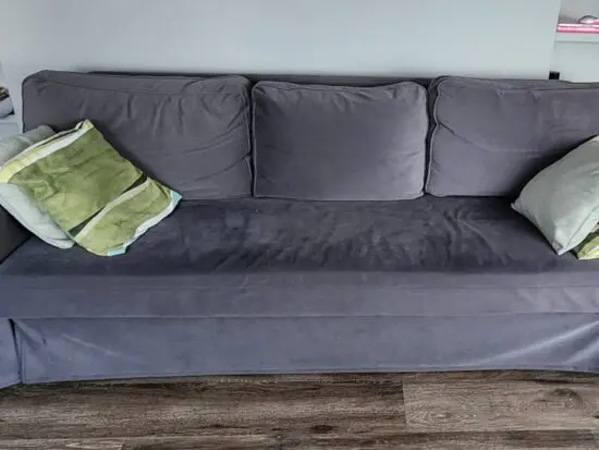 IKEA VRETSTORP 3-seat sofa-bed, Hakebo dark grey