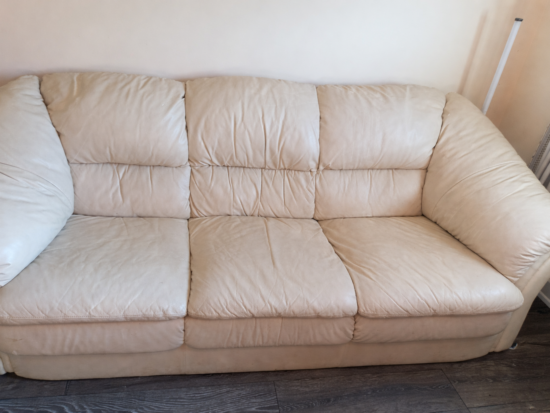 Three Seater leatherette sofa